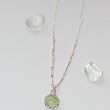 シルバー×大粒プレーナイト ペンダントトップ　1点もの