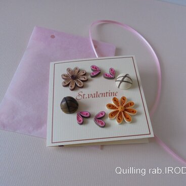 クイリングでバレンタインカードⅡ