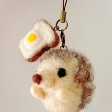 ハリネズミさんの食パンストラップ