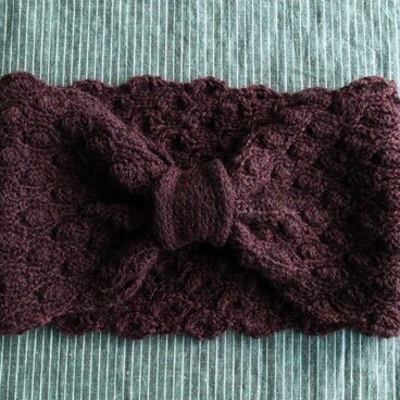 ウールニットのヘアバンド