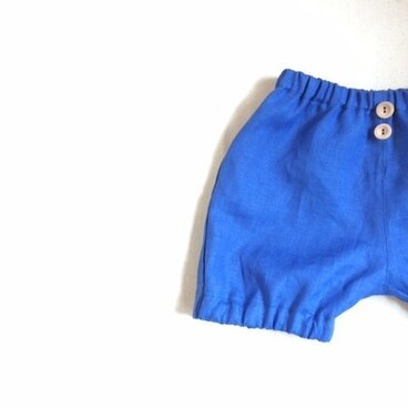 【再販】やさしいリネンのかぼちゃパンツ［90サイズ］