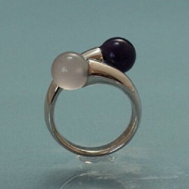 アメシスト＆ローズクォーツ　ＳＩＬＶＥＲ９２５リング