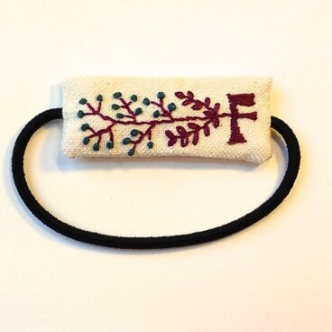 刺繍ヘアゴム・F