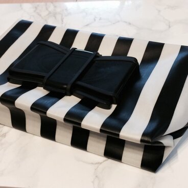 モノトーン ストライプ柄 おしりふきケース