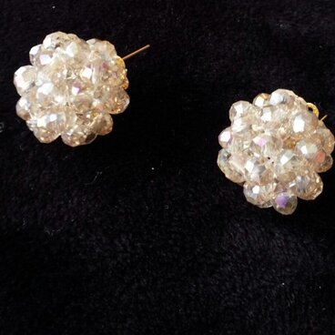 クリスタルビーズピアス