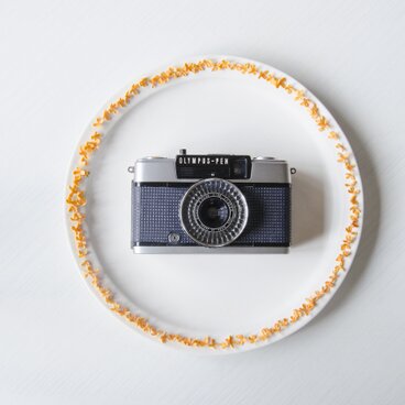 小型フィルムカメラ・OLYMUPUS PEN-EE3・Navy