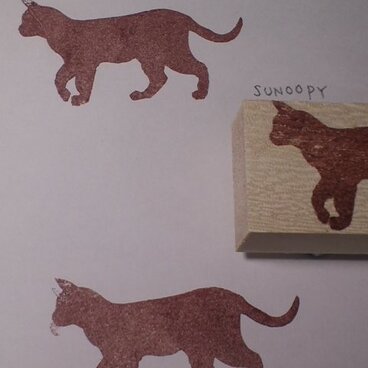 ねこ　シルエットけしごむはんこ