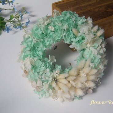 ＊*Mint Green* ＊アナベル&ラグラスのリース