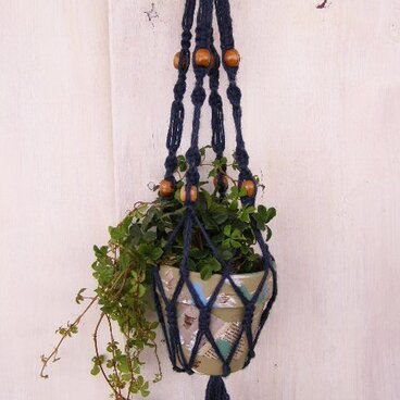 プラントハンガー＊ジュート＊ネイビー