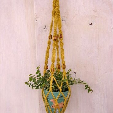 プラントハンガー＊ジュート＊イエロー