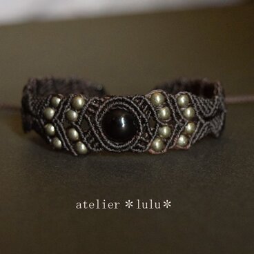 ロシア産モリオンとゴールデンパイライトのプレシャスブレスレット