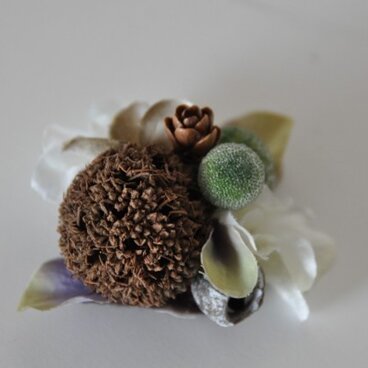 お花のマグネット（グリーン白）