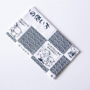 新作!!!ネコ手ぬぐい「てぬぐいの使い方」