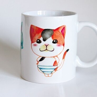 受注生産!! 猫マグカップ『パンツがあったので履いてみた』