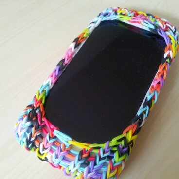 カラフル輪ゴムのスマホカバー/スマホケース