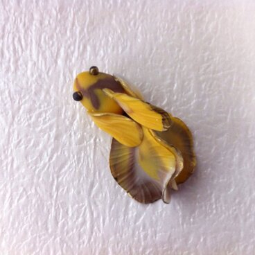 和色の金魚 ブローチ