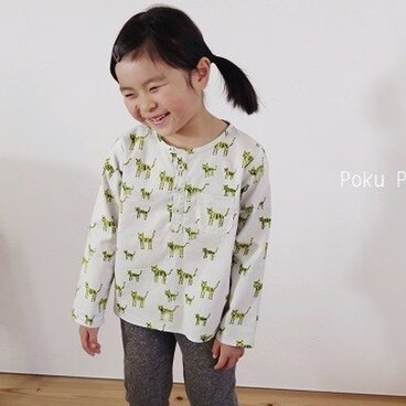 toraヘンリーネックシャツ☆イエロー☆100サイズ