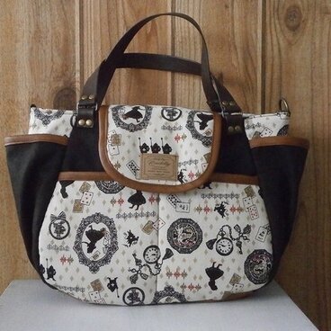 3WAYバッグ♪アリス×こげ茶帆布