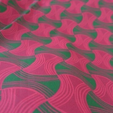 オリジナルコットン生地1ヤード(ピンク×グリーン)