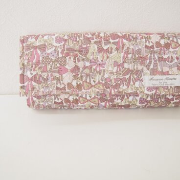 リバティ長財布　あずきミルク系（ジェニーズリボン）