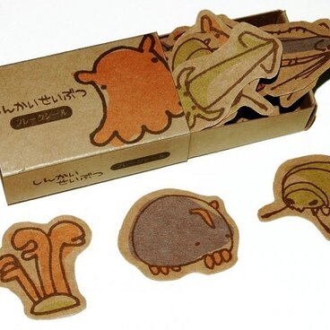 クラフトマッチ箱入りフレークシール＠深海生物