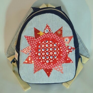 ファーストリュック：ザ・サン（ストライプ×ネイビー）