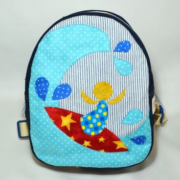 ファーストリュック：ビッグウェイブ（ストライプ×ネイビー）