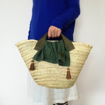 0008 モロッコ マルシェ かごバッグ M