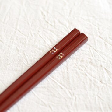 うるし塗箸　朱＜21.5cm＞