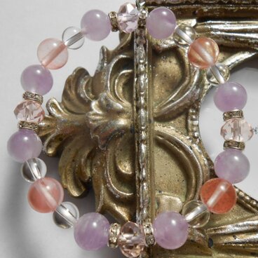 ラベンダーアメジスト・チェリークォーツブレスレット