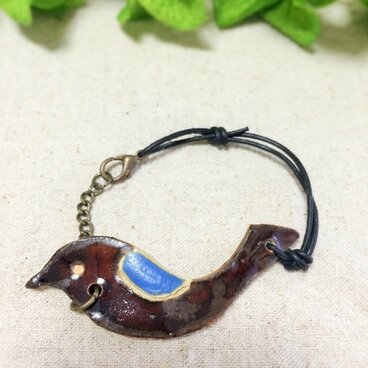 陶のブレスレット☆ことり