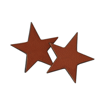 LEATHER EARRINGS (star-S)