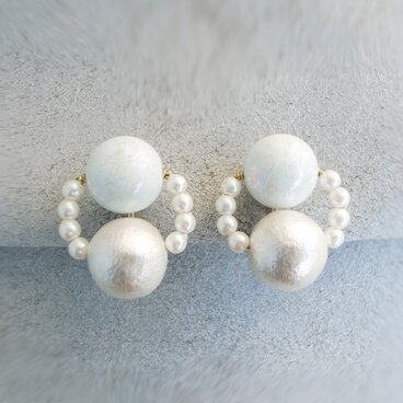 ふたごサークルイヤリング｜オーロラ