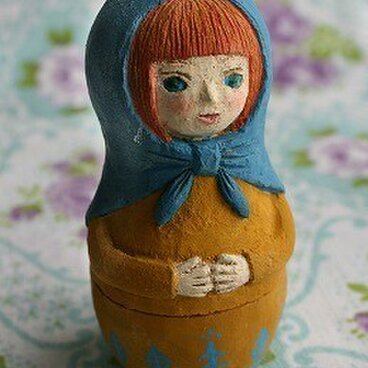 陶マトリョーシカの針刺しとクレイマトリョーシカ待ち針01