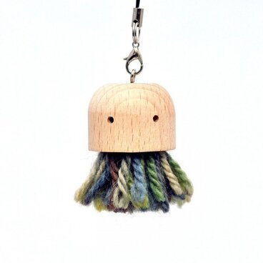 くらげのストラップ（KIKURAGE）緑