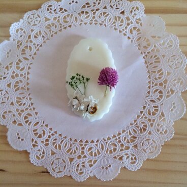 【メッセージ入れ可能】イランイランの香り　アロマワックスサシェ