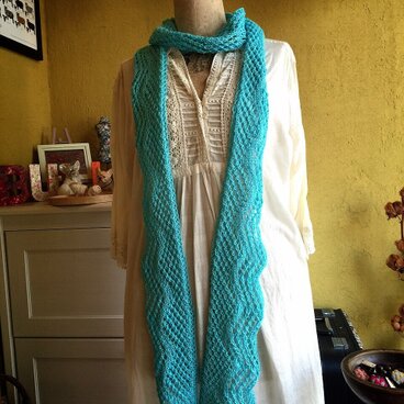 夏の予感のさざ波 リネン ストール