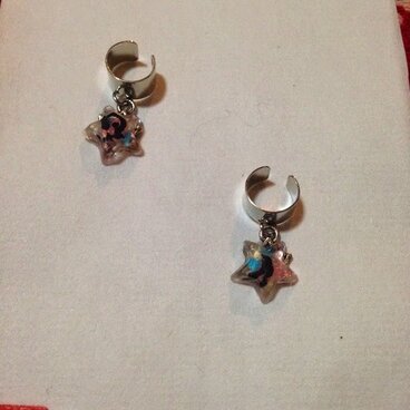 象書「星」「月」イヤーカフス