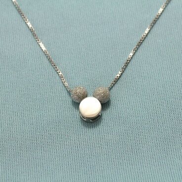 ネズミのシルエット型SILVER925ペンダント・ネックレス