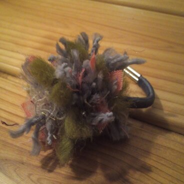 花火ヘアゴム〇サーモン