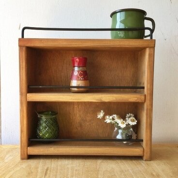 男気インテリア＊　アイアン枠のスパイスラック