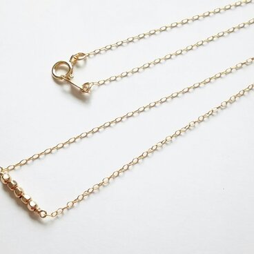 【再販】ゴールドビーズのシンプルネックレス