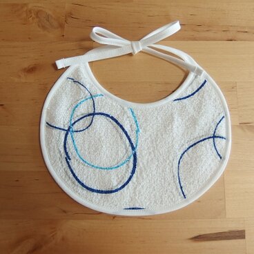 シャボン玉パイルのプチスタイ/青