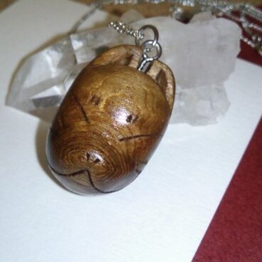 狐面ネックレス(屋久杉)