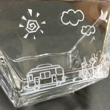 【街並み】角深皿