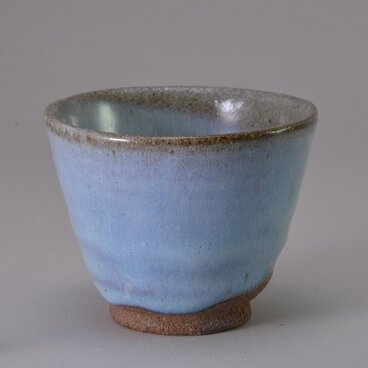 煎茶碗 [斑碧](まだらあお）,09