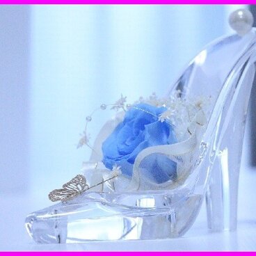 魔法のクリスタルヒール・リボン(ローズ・ブルー)