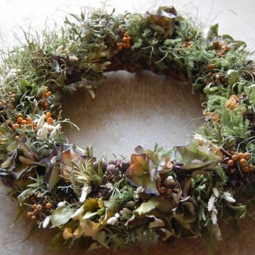 クリスマスリース　「冬に想う」