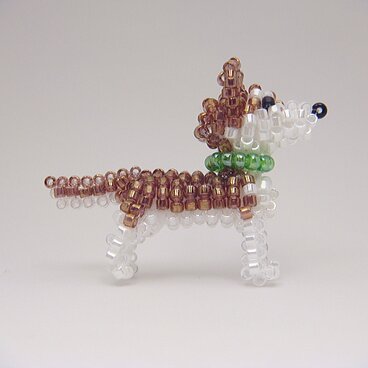 シベリアンハスキー・ビーズ（ストラップ/ブローチを選択）