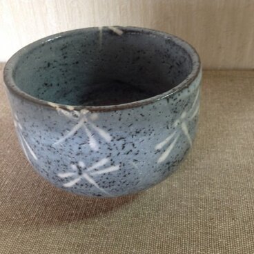 鼠志野焼茶碗（蜻蛉）